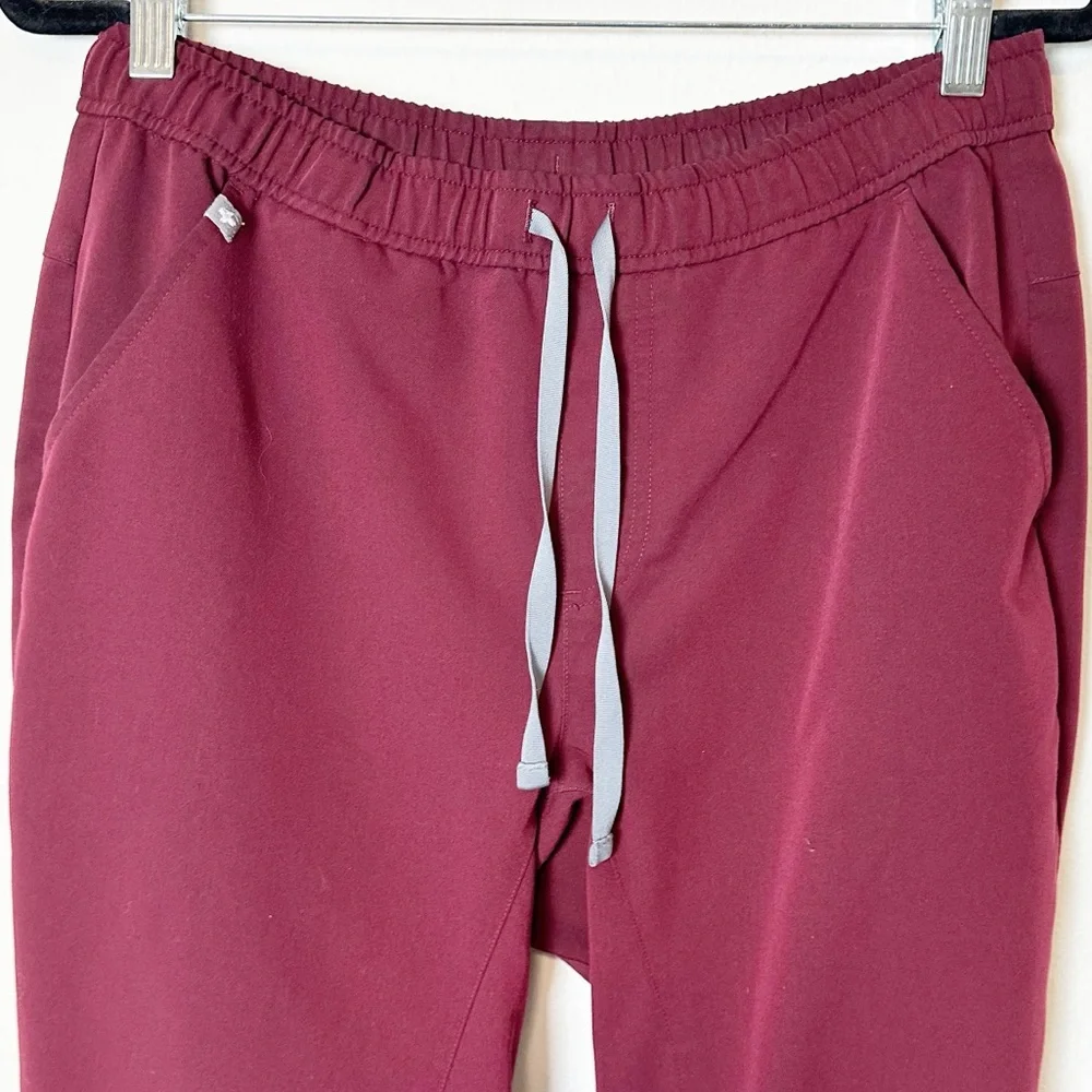Figs Tansen Jogger Scrub Pants Maroon Red Medium